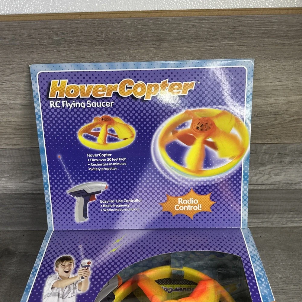 Hover Copter RC Flying Saucer Color Changing LED 30'‎ High 2004 Overbreak